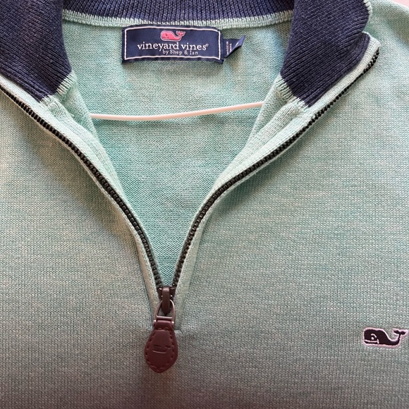 Vineyard Vines 1/4 zip sage green pullover small - Picture 2 of 3